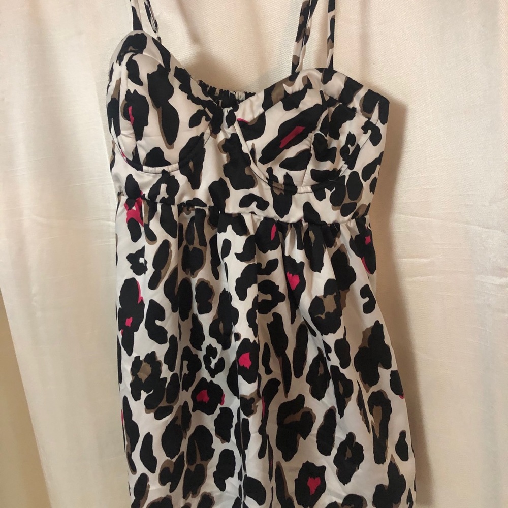 Leopard print satin top